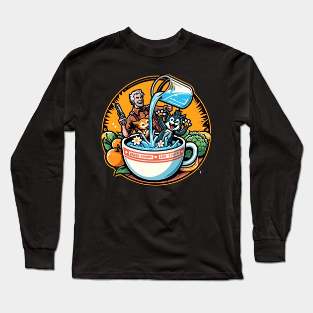 Galactic Brew Adventure Chibi Design - Whimsical Sci-Fi Fantasy Style Long Sleeve T-Shirt by diegotorres